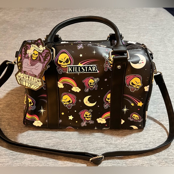 Killstar-Skeletor-‘Not Cute’ black handbag with shoulder strap bag. NWT. - Picture 2 of 7